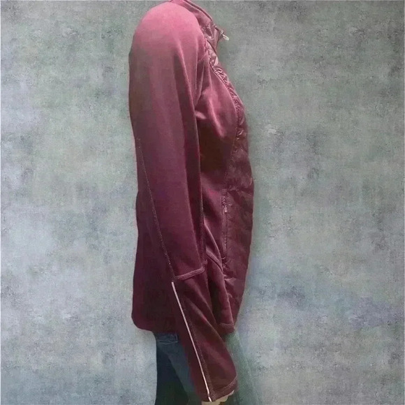 Women’s Champion Duo Dry Venture Warm Maroon quilted pullover size M - Picture 4 of 12